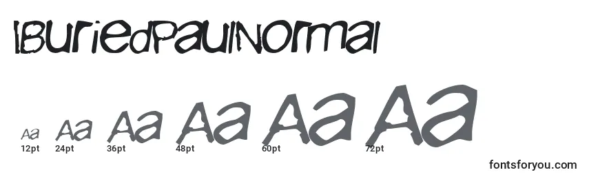 IBuriedPaulNormal Font Sizes