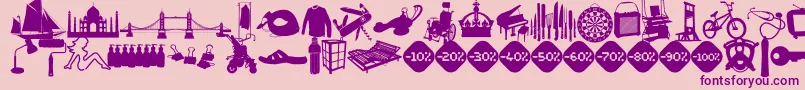 fuente WcSoldOutBBta – Fuentes Moradas Sobre Fondo Rosa