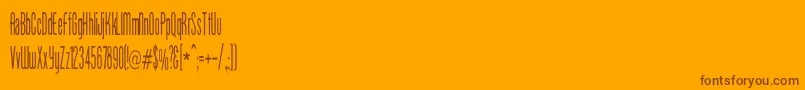 Weitere Informationen zur VenusNormal-Schriftart VenusNormal-Schriftart – Braune Schriften auf orangefarbenem Hintergrund