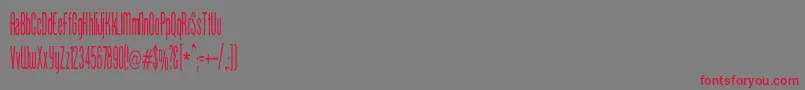 VenusNormal Font – Red Fonts on Gray Background