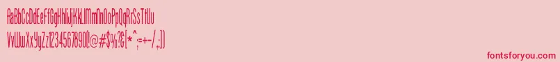VenusNormal Font – Red Fonts on Pink Background