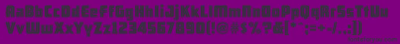 Шрифт Arb66NeonLineJun37 – чёрные шрифты на фиолетовом фоне
