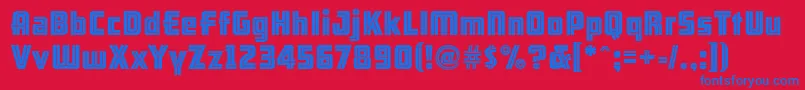 Arb66NeonLineJun37 Font – Blue Fonts on Red Background