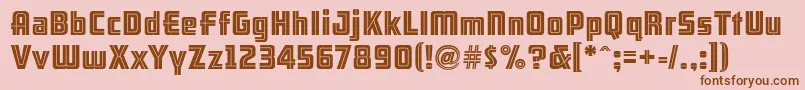 Arb66NeonLineJun37 Font – Brown Fonts on Pink Background