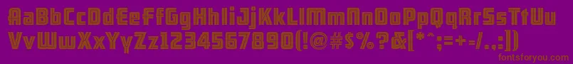 Arb66NeonLineJun37 Font – Brown Fonts on Purple Background