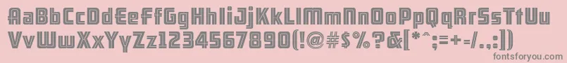 Arb66NeonLineJun37 Font – Gray Fonts on Pink Background