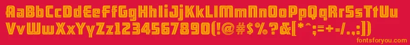 Arb66NeonLineJun37 Font – Orange Fonts on Red Background