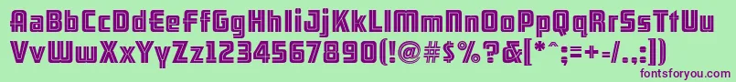 Arb66NeonLineJun37 Font – Purple Fonts on Green Background