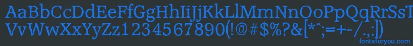 AccoladeantiqueRegular Font – Blue Fonts on Black Background