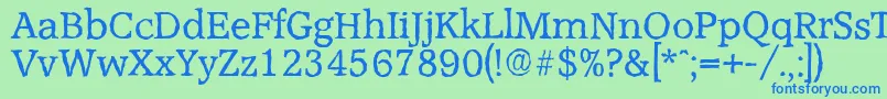 AccoladeantiqueRegular Font – Blue Fonts on Green Background