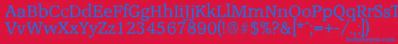AccoladeantiqueRegular Font – Blue Fonts on Red Background