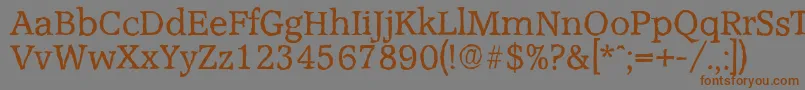 AccoladeantiqueRegular Font – Brown Fonts on Gray Background