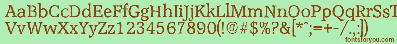 AccoladeantiqueRegular Font – Brown Fonts on Green Background