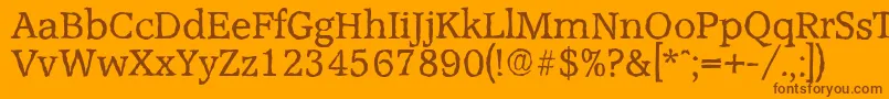 AccoladeantiqueRegular Font – Brown Fonts on Orange Background
