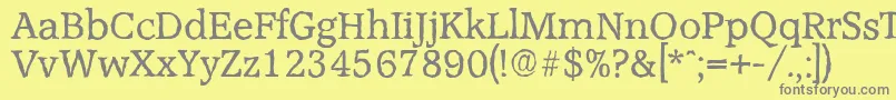 フォントAccoladeantiqueRegular – 黄色の背景に灰色の文字