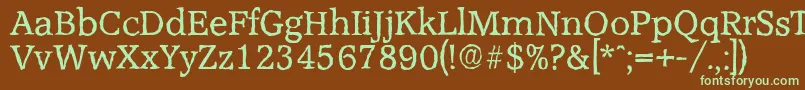 AccoladeantiqueRegular Font – Green Fonts on Brown Background