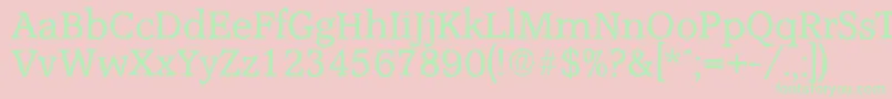 AccoladeantiqueRegular-Schriftart – Grüne Schriften auf rosa Hintergrund