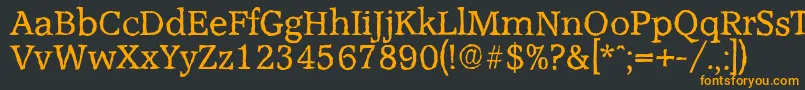 AccoladeantiqueRegular Font – Orange Fonts on Black Background