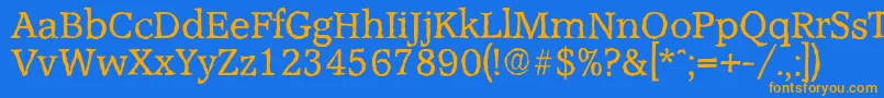 AccoladeantiqueRegular Font – Orange Fonts on Blue Background