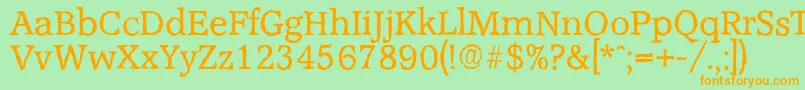 AccoladeantiqueRegular Font – Orange Fonts on Green Background