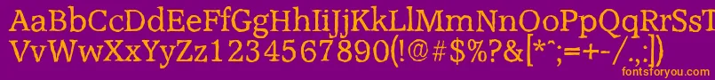 Шрифт AccoladeantiqueRegular – оранжевые шрифты на фиолетовом фоне