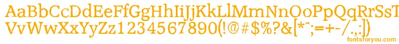 Шрифт AccoladeantiqueRegular – оранжевые шрифты на белом фоне