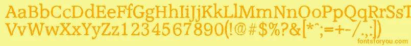 Шрифт AccoladeantiqueRegular – оранжевые шрифты на жёлтом фоне