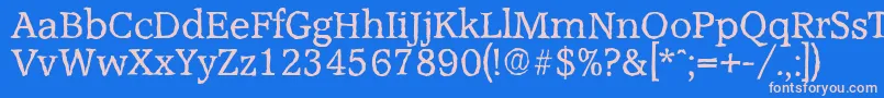 フォントAccoladeantiqueRegular – ピンクの文字、青い背景
