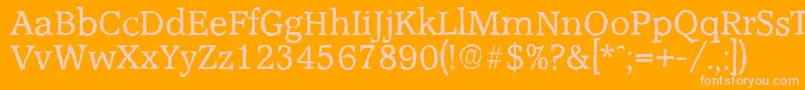 AccoladeantiqueRegular Font – Pink Fonts on Orange Background