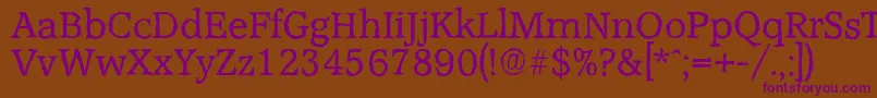 AccoladeantiqueRegular Font – Purple Fonts on Brown Background