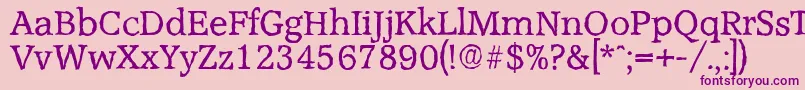AccoladeantiqueRegular Font – Purple Fonts on Pink Background