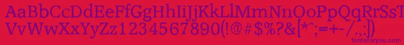 AccoladeantiqueRegular Font – Purple Fonts on Red Background