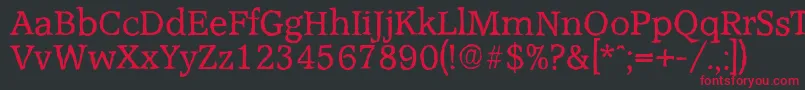 AccoladeantiqueRegular Font – Red Fonts on Black Background