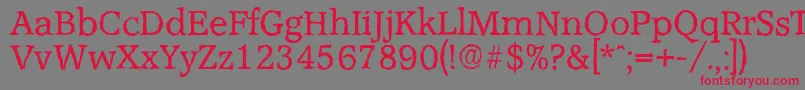 AccoladeantiqueRegular Font – Red Fonts on Gray Background