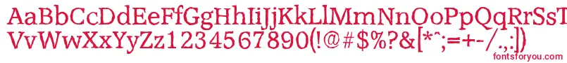 AccoladeantiqueRegular Font – Red Fonts on White Background