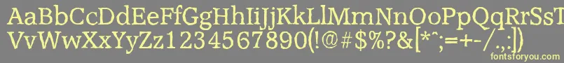 AccoladeantiqueRegular Font – Yellow Fonts on Gray Background