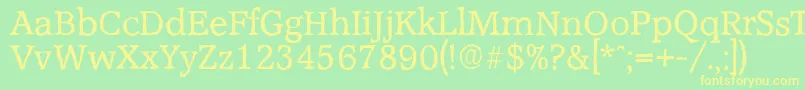 Шрифт AccoladeantiqueRegular – жёлтые шрифты на зелёном фоне