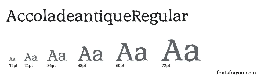 Размеры шрифта AccoladeantiqueRegular