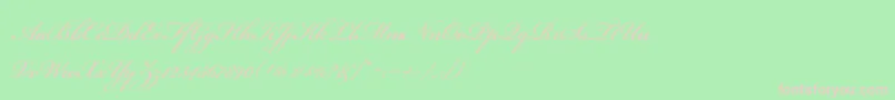 フォントBickhamscriptproRegular – 緑の背景にピンクのフォント