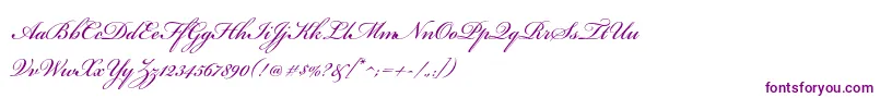 BickhamscriptproRegular Font – Purple Fonts on White Background