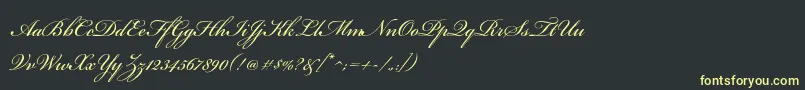 Шрифт BickhamscriptproRegular – жёлтые шрифты на чёрном фоне