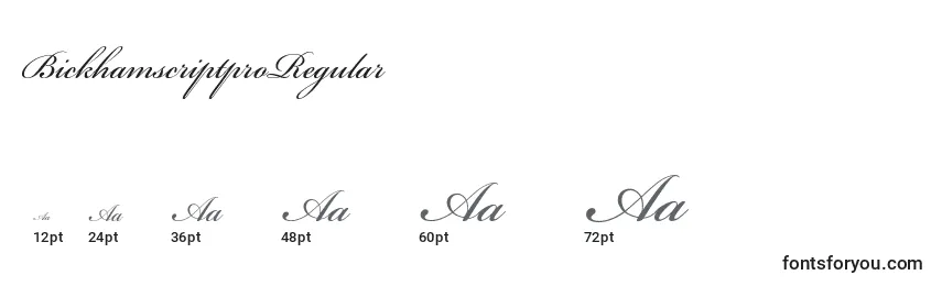 BickhamscriptproRegular Font Sizes