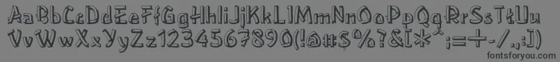 Campfire Font – Black Fonts on Gray Background