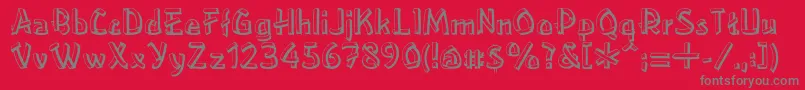 Campfire Font – Gray Fonts on Red Background