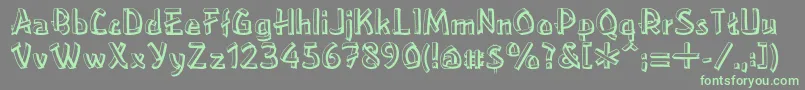 Campfire Font – Green Fonts on Gray Background