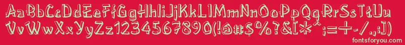 Campfire Font – Green Fonts on Red Background