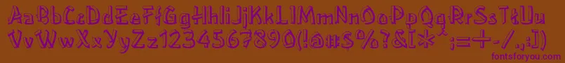 Campfire Font – Purple Fonts on Brown Background