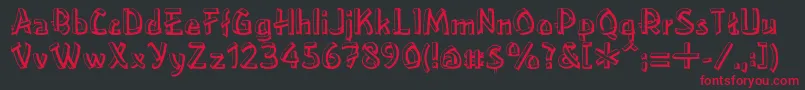 Campfire Font – Red Fonts on Black Background