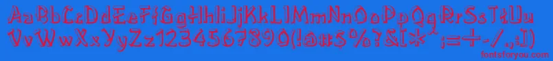 Campfire Font – Red Fonts on Blue Background