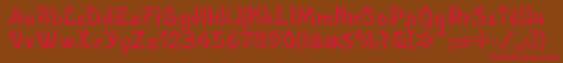 Campfire Font – Red Fonts on Brown Background